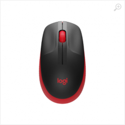 Logitech Wireless Mouse M190 Red, Full Size, High Precision Optical Mouse, Nano receiver, Retail